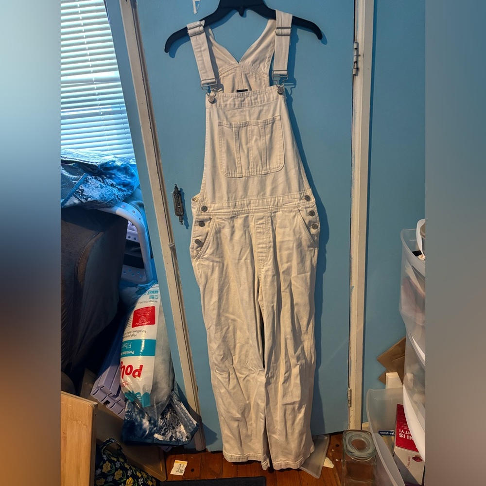 GAP Cream Denim Overalls